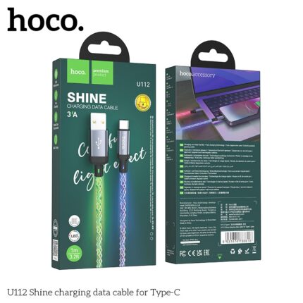 Cáp sạc có đèn led Hoco U112 typeC