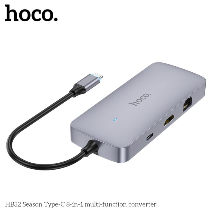 Bộ chuyển đổi đa năng 8 trong 1 Hoco HB32 TypeC